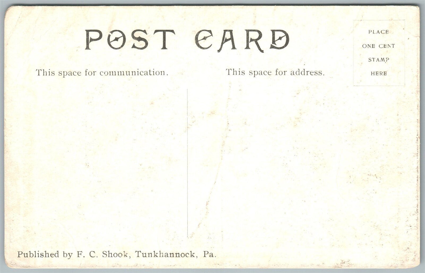 TUNKHANNOCK PA NORTH EATON NARROWS ANTIQUE POSTCARD