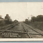 LOST NATION IA RAILROAD STATION RAILWAY DEPOT ANTIQUE REAL PHOTO POSTCARD RPPC