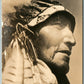 AMERICAN INDIAN CHIEF ANTIQUE REAL PHOTO POSTCARD RPPC