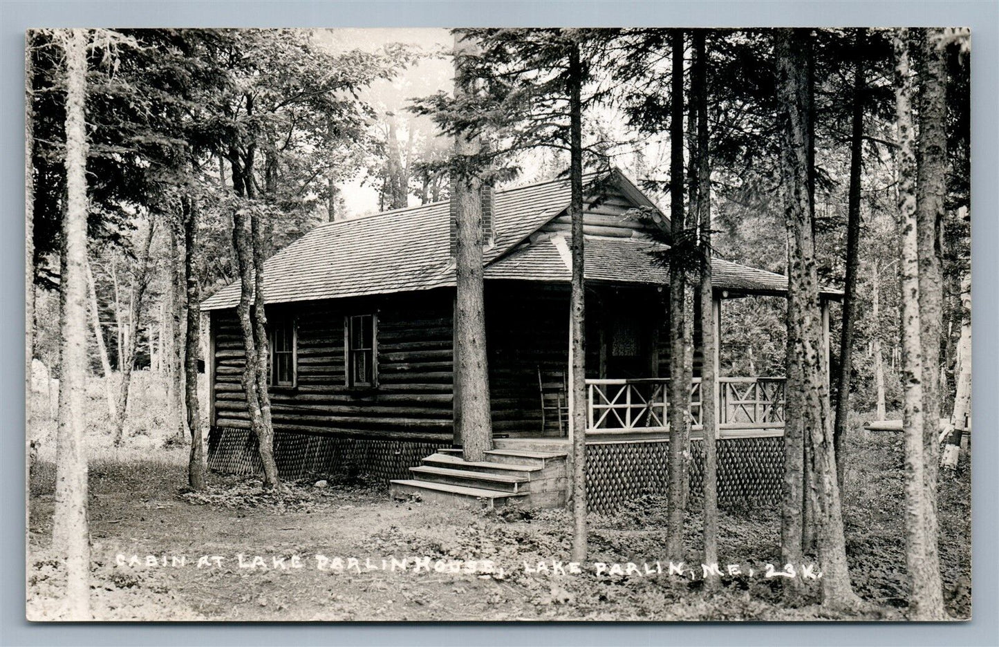 LAKE PARLIN HOUSE ME VINTAGE REAL PHOTO POSTCARD RPPC