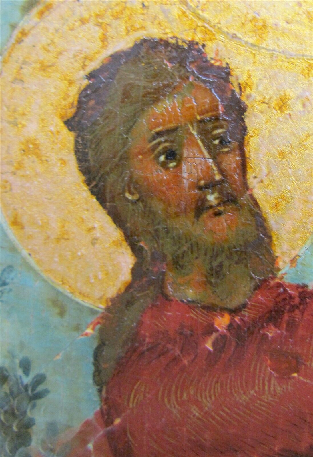 RUSSIAN ICON of BAPTISM of CHRIST antique 19th CENTURY