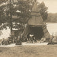 AMERICAN INDIANS THEATRE PERFOMANCE ANTIQUE REAL PHOTO POSTCARD RPPC