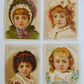 NIAGARA STARCH SET OF 4 ANTIQUE VICTORIAN TRADE CARDS