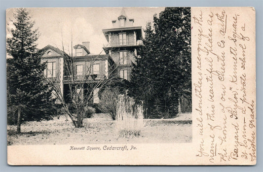 CEDARCROFT PA KENNETH SQUARE ANTIQUE POSTCARD