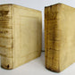 1715-1731 2 VOLUMES Commentarius in Epistolae ad Ephesios antique VELLUM Latin