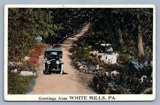 WHITE MILLS PA 1926 ANTIQUE POSTCARD