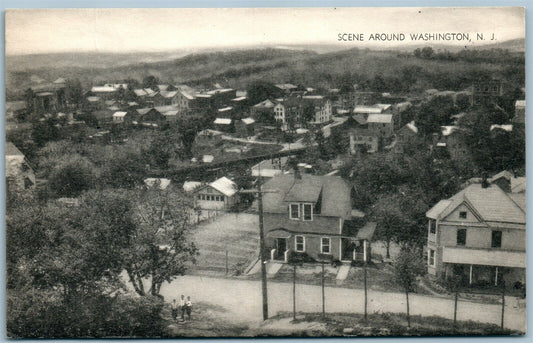 WASHINGTON NJ SCENE VINTAGE POSTCARD