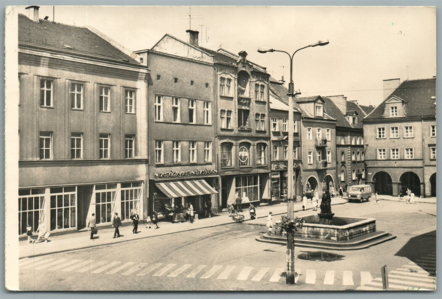 GLIWICE POLAND RYNEK VINTAGE REAL PHOTO POSTCARD RPPC