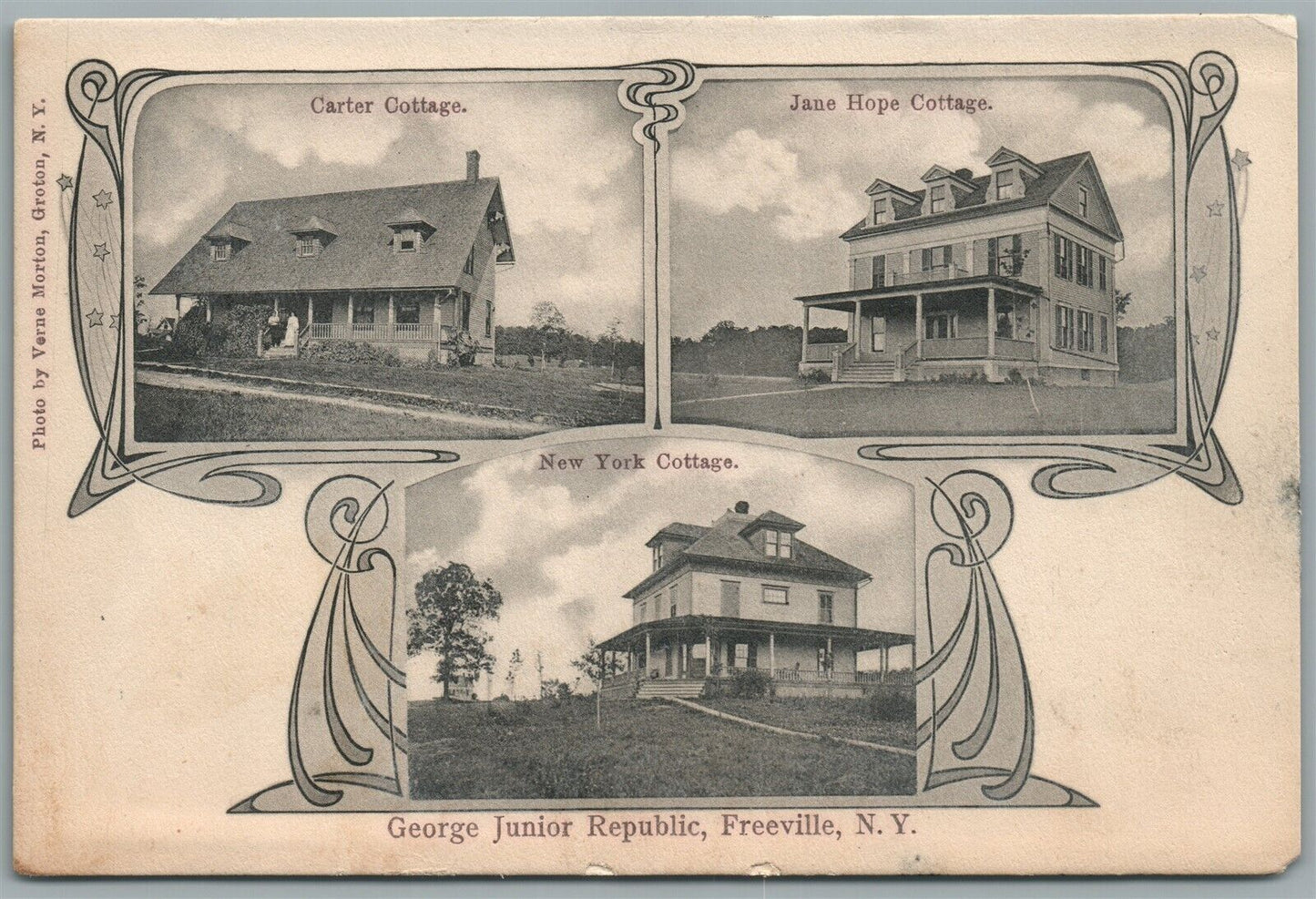 FREEVILLE NY GEORGE JUNIOR REPUBLIC ANTIQUE POSTCARD