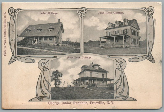 FREEVILLE NY GEORGE JUNIOR REPUBLIC ANTIQUE POSTCARD