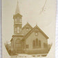 RPPC CHURCH in MAZOMANIE WIS. 1907 ANTIQUE REAL PHOTO POSTCARD