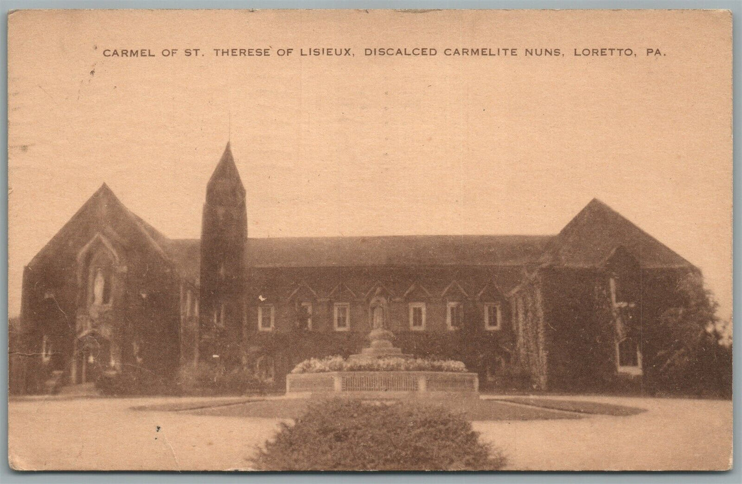 LORETTO PA CARMEL OF ST. THERESE OF LISIEUX ANTIQUE POSTCARD