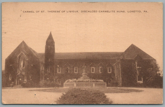 LORETTO PA CARMEL OF ST. THERESE OF LISIEUX ANTIQUE POSTCARD