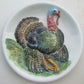 TURKEY PLATE vintage ITALIAN MAJOLICA large charger 16.5" MARKED