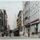 PHILADELPHIA PA CHESTNUT STREET 8th St. ANTIQUE UNDIVIDED POSTCARD railroad TRAM
