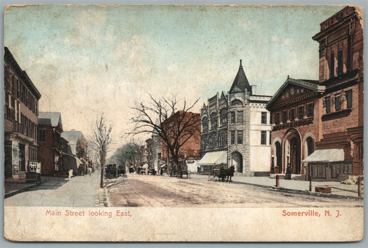 SOMERVILLE NJ MAIN STREET ANTIQUE POSTCARD