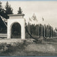 ARCH w/ FINNISH FLAGS FINLAND VINTAGE REAL PHOTO POSTCARD RPPC