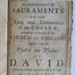 1705 BOOK OF COMMON PRAYER & PSALTER ENGLISH Oxford ANTIQUE ILLUSTRATED