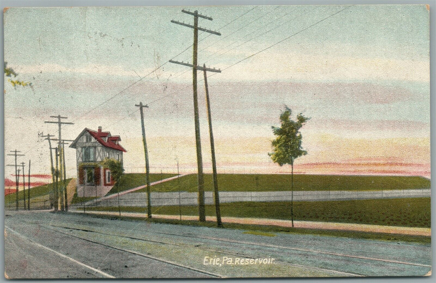 ERIE PA RESERVOIR ANTIQUE POSTCARD