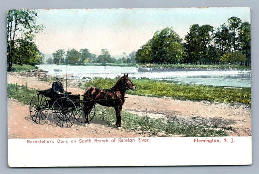 FLEMINGTON NJ ROCKEFELLER'S DAM ANTIQUE POSTCARD