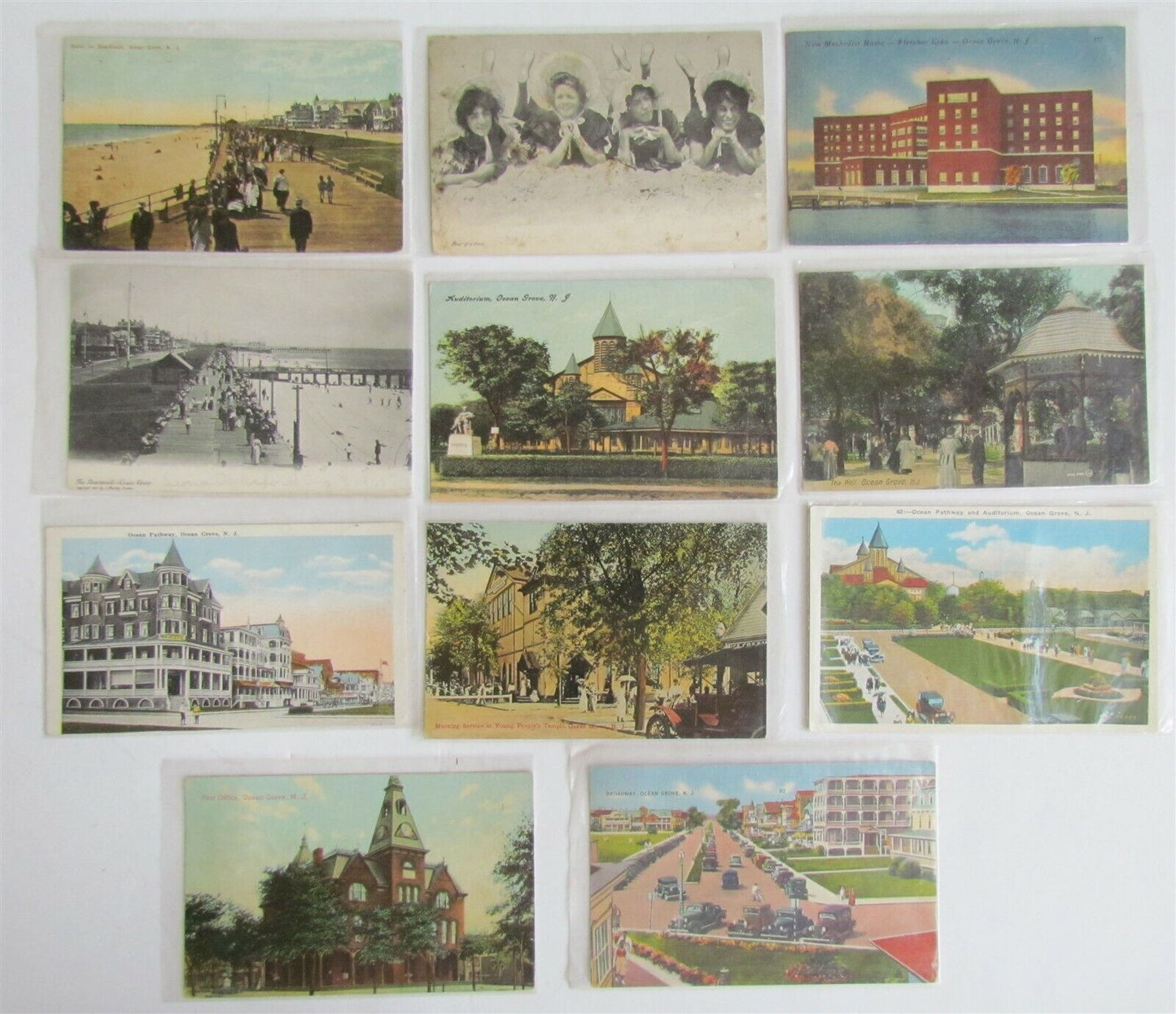 OCEAN GROVE NJ lot of 47 ANTIQUE & VINTAGE POSTCARDS