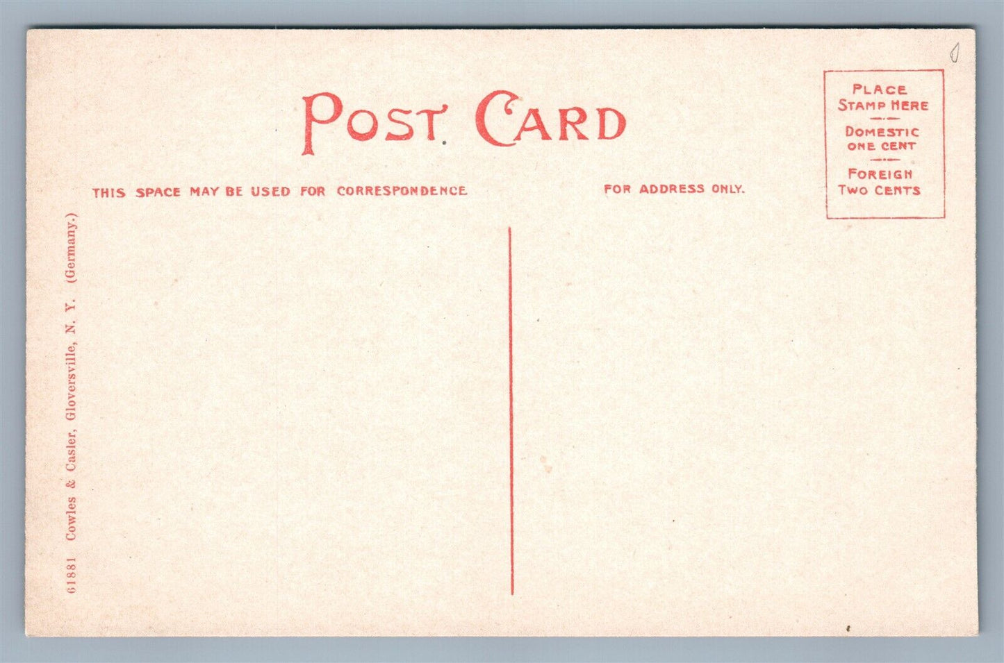 CLOVERSVILLE NY W.FULTON STREET PRESBYTERIAN CHURCH ANTIQUE POSTCARD