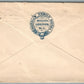 LONDON UK to PHILADELPHIA USA ANTIQUE COVER w/ STAMP HAXELL'S FAMILY HOTEL