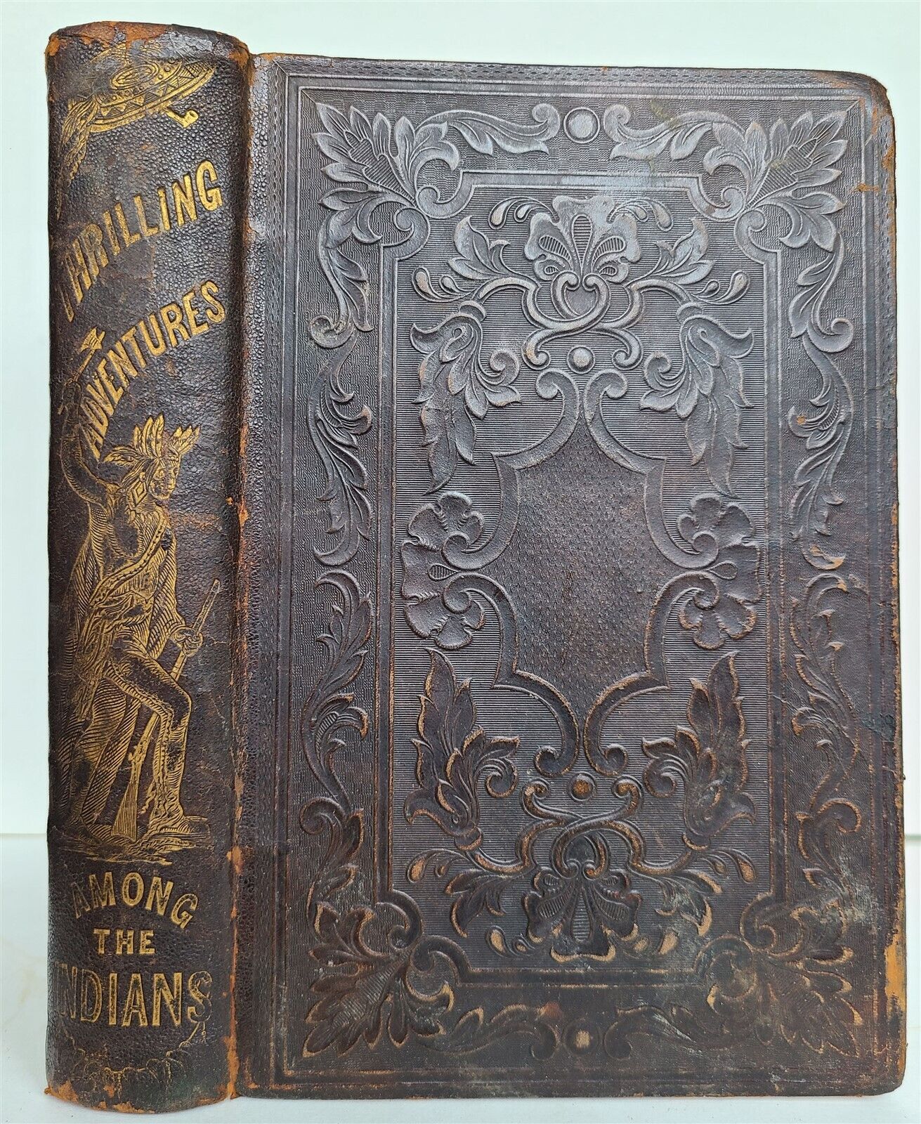 1855 TRILLING ADVENTURES AMONG INDIANS JOHN FROST antique ILLUSTRATED AMERICANA