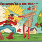 WWII MILITARY PATRIOTIC PROPAGANDA VINTAGE POSTCARD w/ HITLER BIG WAC