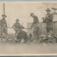 WWI ERA AMERICAN SOLDIERS CONSTRUCTION WORK ANTIQUE REAL PHOTO POSTCARD RPPC