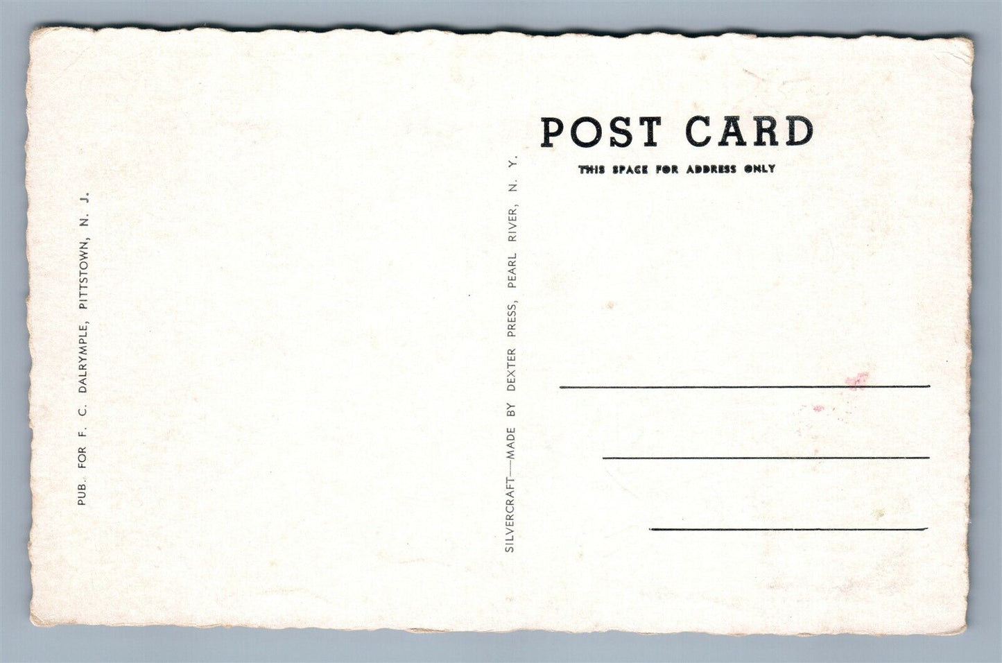 PITTSTOWN NJ FRANKLIN CONSOLIDATED SCHOOL VINTAGE POSTCARD