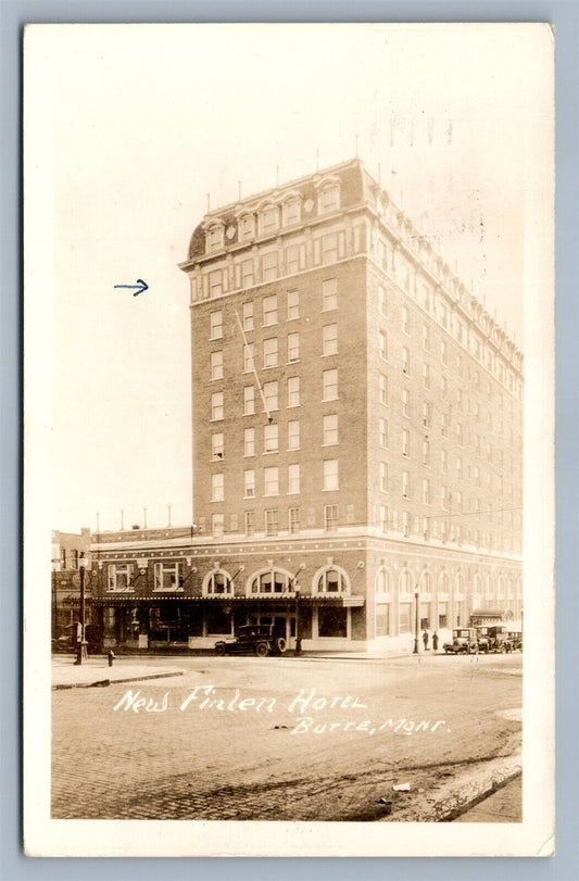 BUTTE MT NEW FINLEN HOTEL 1940 VINTAGE REAL PHOTO POSTCARD RPPC