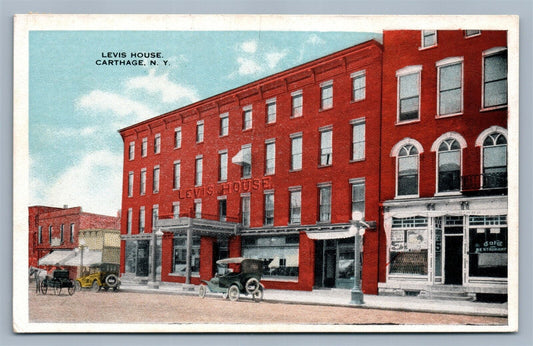 CARTHAGE NY LEVIS HOUSE ANTIQUE POSTCARD