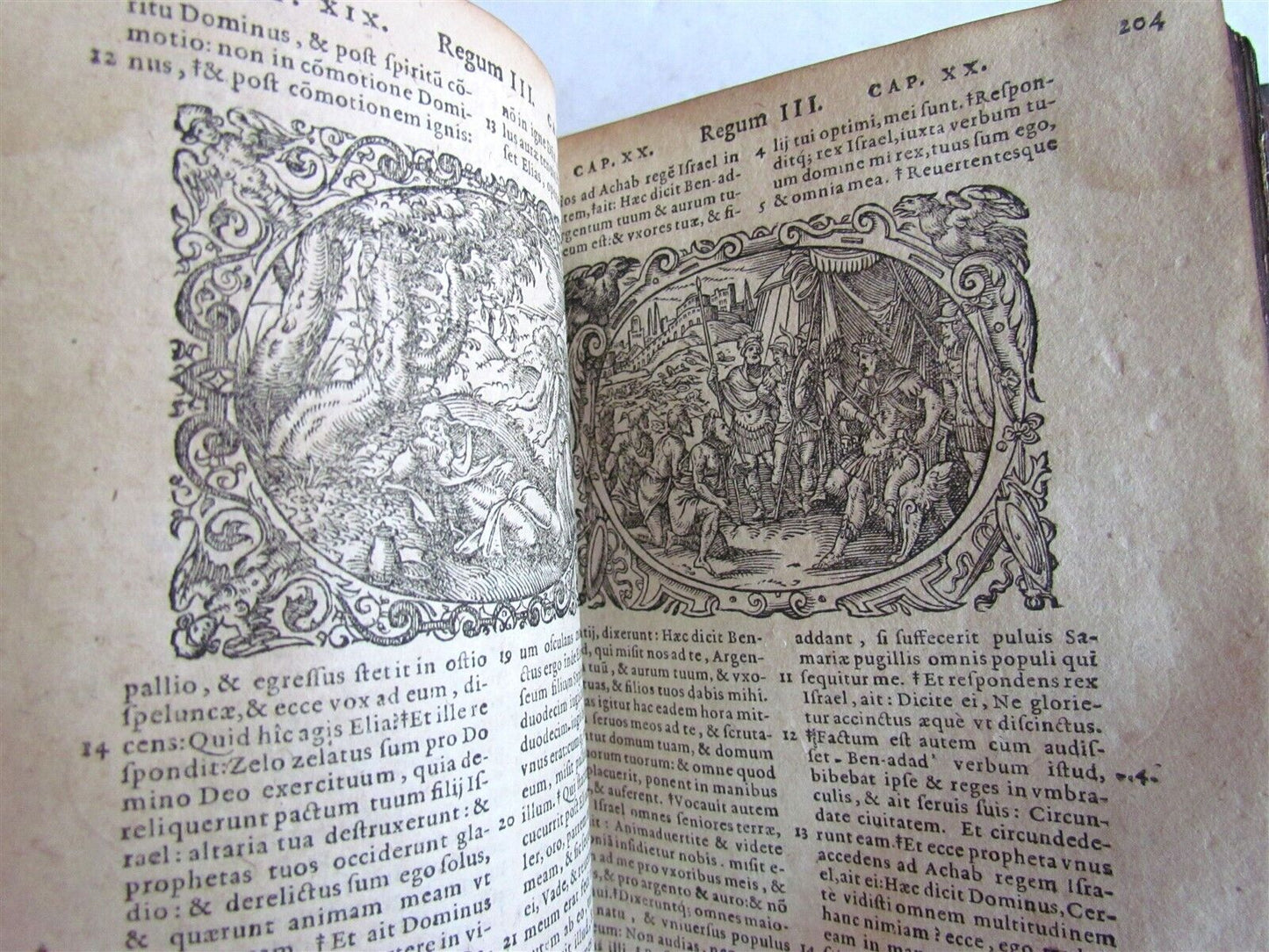 1585 BIBLE ILLUSTRATED Jost Amman & Virgil Solis BIBLIA SACRA antique PIGSKIN