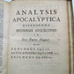 1719 Anakrisis Apocalypsios Joannis Apostoli VELLUM antique Apocalypse VITRINGA