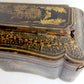 CHINESE or JAPANESE ANTIQUE ORIENTAL ASIAN LACQUER BOX w/ LOCK asian