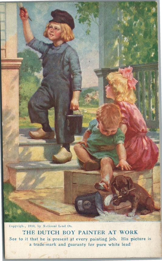 PAINT ADVERTISING ANTIQUE POSTCARD