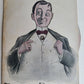 MAN w/ SPINNING CHANGING FACES ANTIQUE POSTCARD 1906