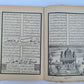 19th century ARABIC EMBOSSED LEATHER BINDING antique ISLAMIC BOOK ILLUSTRATED