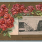 SOMERSET PA GREETINGS w/ STREET SCENE ANTIQUE POSTCARD