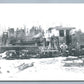 LOCOMOTIVE WINTER SCENE VINTAGE REAL PHOTO POSTCARD RPPC railway railroad