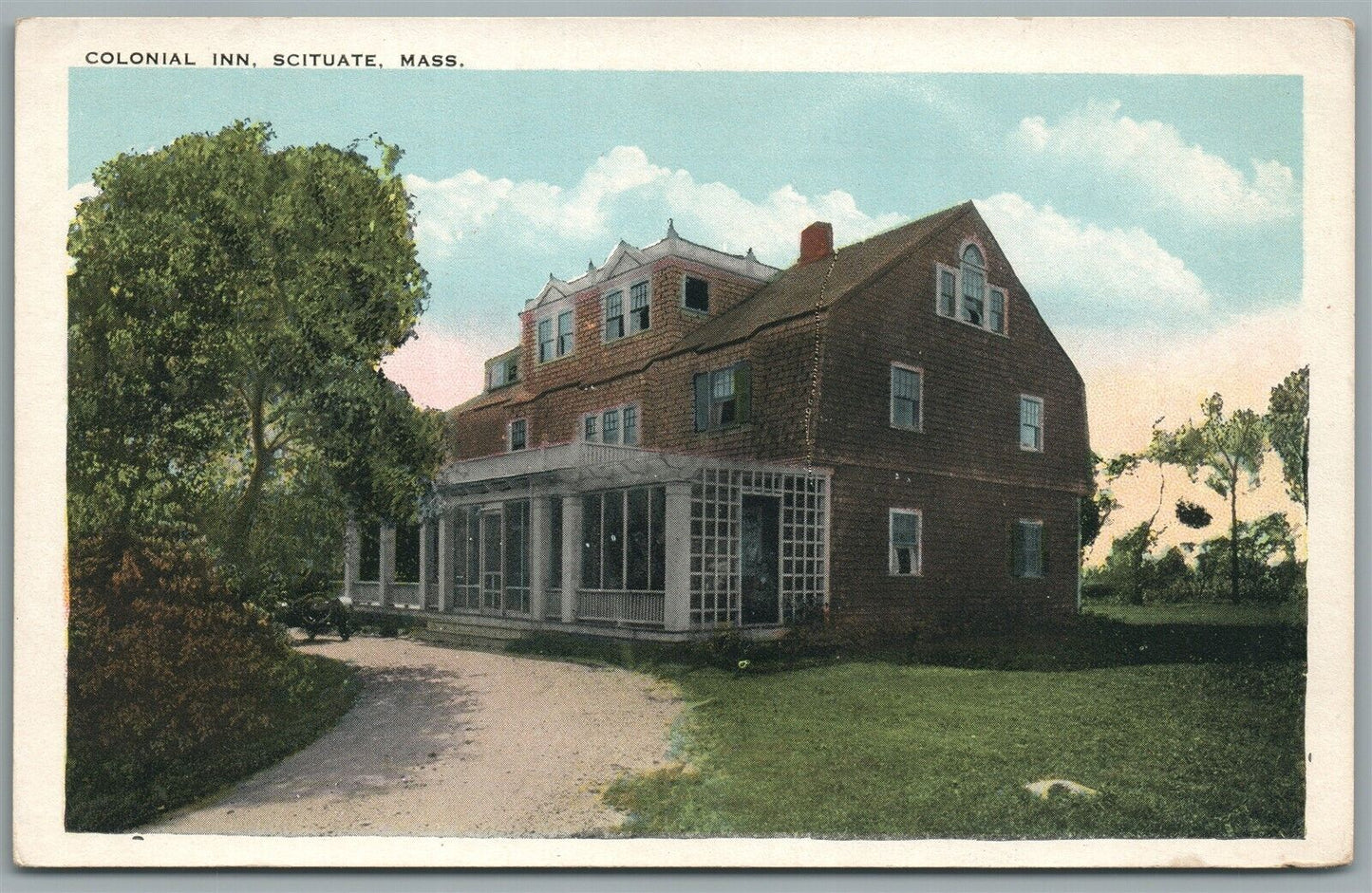 SCITUATE MA COLONIAL INN ANTIQUE POSTCARD