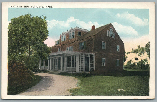 SCITUATE MA COLONIAL INN ANTIQUE POSTCARD