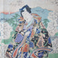 JAPANESE WOODBLOCK PRINT TRITYCH 3 geishas EDO PERIOD