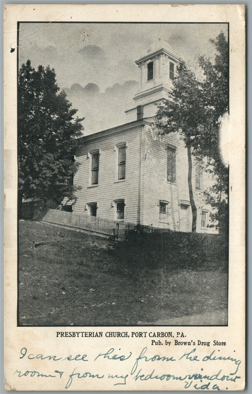 PORT CARBON PA PRESBYTERIAN CHURCH ANTIQUE POSTCARD