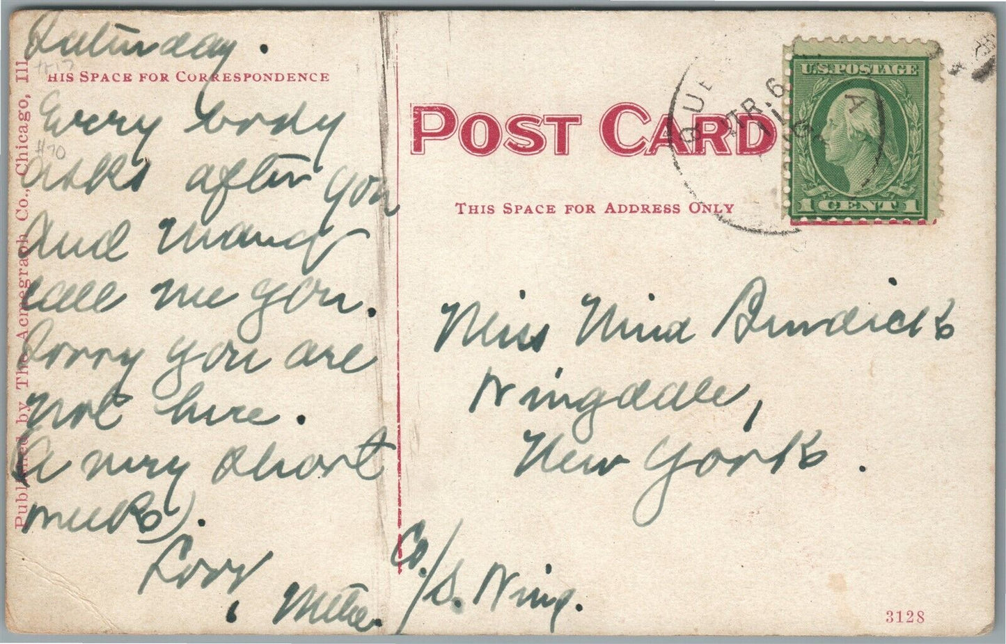 McGREGOR IA TRIANGLE PARK ANTIQUE POSTCARD