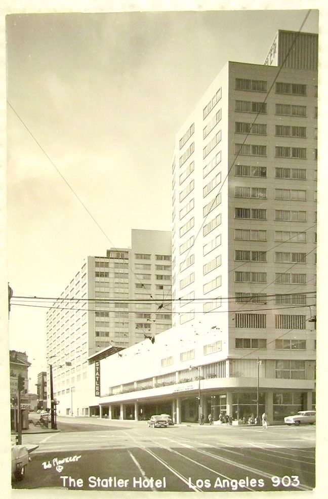 STATLER HOTEL LOS ANGELES CALIFORNIA VINTAGE REAL PHOTO POSTCARD RPPC