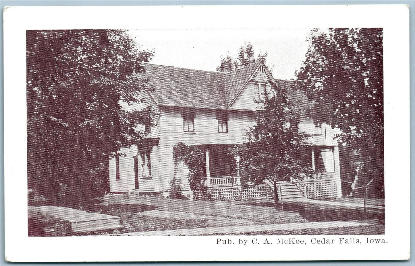 CEDAR FALLS IA STREET SCENE ANTIQUE POSTCARD