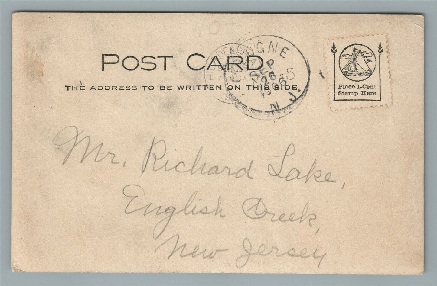 EGG HARBOR CITY NJ BATH HOUSE ANTIQUE REAL PHOTO POSTCARD RPPC