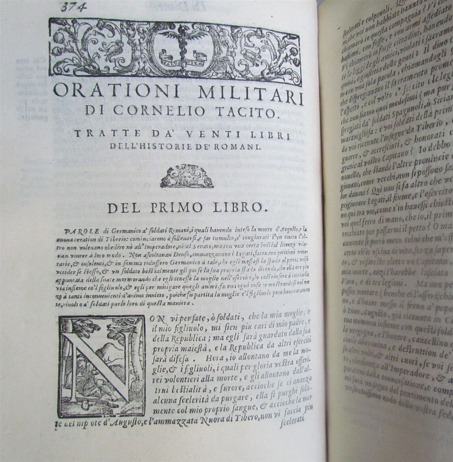 1585 MILITARY ORATIONS by Remigio Nannini in ITALIAN antique 16th CENTURY RARE